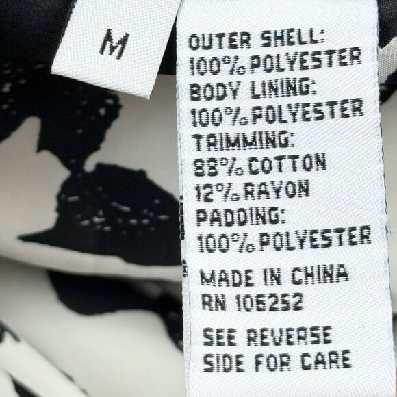 Jane Post Women's Black Trim Quilted Jacket Sz M Sleeve w/Buckles Full Lined NWT - Picture 10 of 15